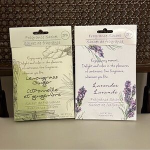 Lemongrass Ginger and Lavender Fragrance Sachets 2-Pack